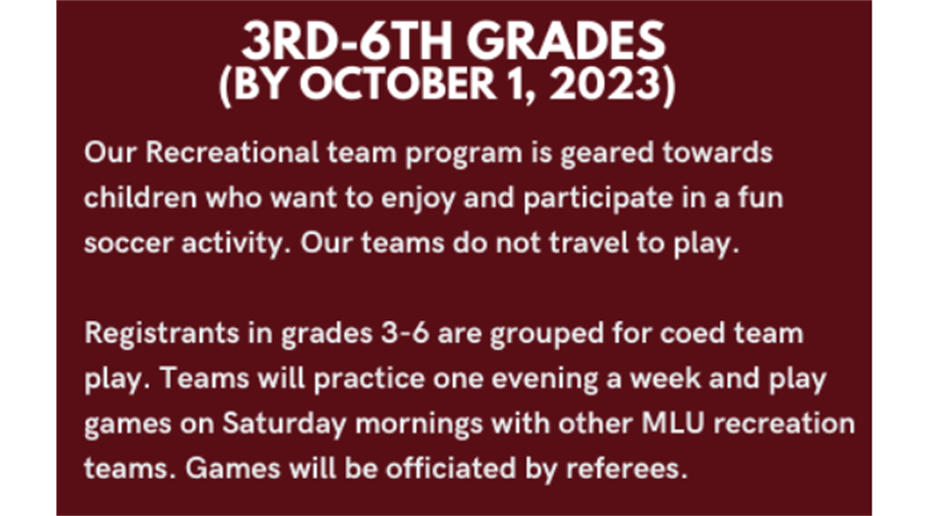 Spring Recreation Team Registration is OPEN!