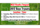 2012 Boys Travel Team Tryouts